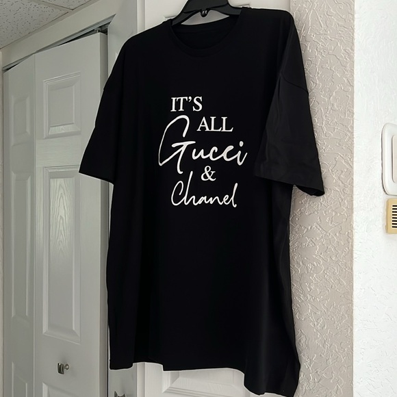 DESIGNER INSPIRED 3XL BLACK 100% COTTON TEE SHIRT - Picture 5 of 5